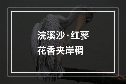 浣溪沙·红蓼花香夹岸稠