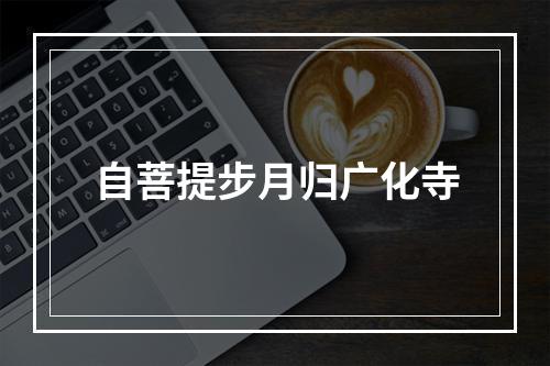 自菩提步月归广化寺