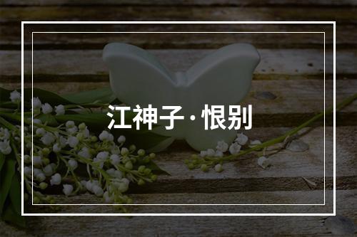 江神子·恨别