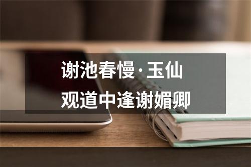 谢池春慢·玉仙观道中逢谢媚卿