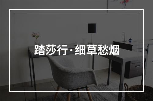 踏莎行·细草愁烟