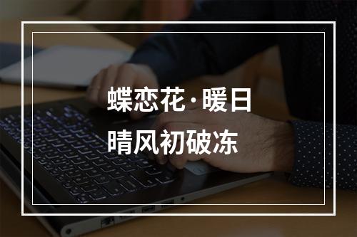 蝶恋花·暖日晴风初破冻