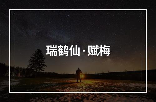 瑞鹤仙·赋梅