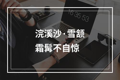 浣溪沙·雪颔霜髯不自惊