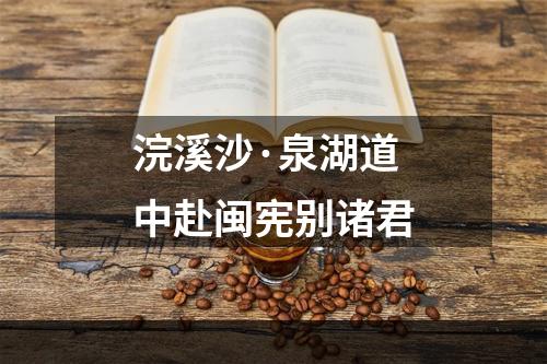浣溪沙·泉湖道中赴闽宪别诸君