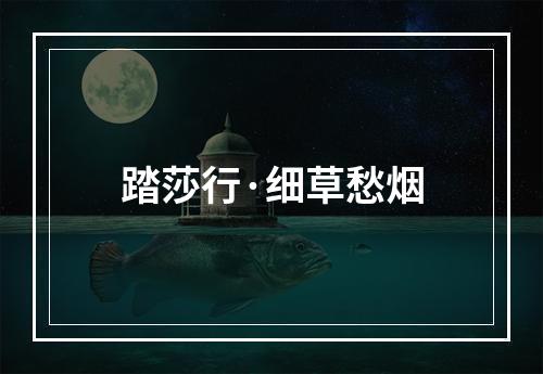 踏莎行·细草愁烟