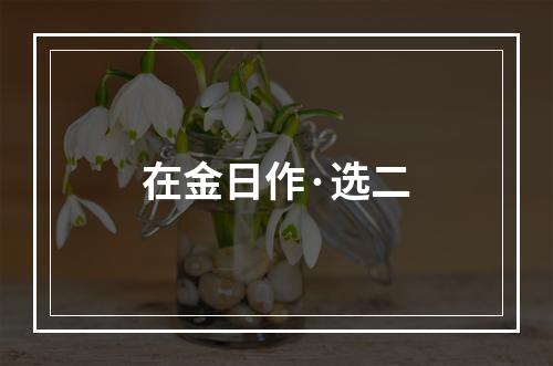 在金日作·选二