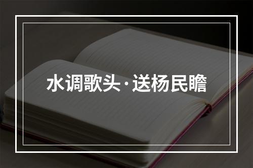 水调歌头·送杨民瞻