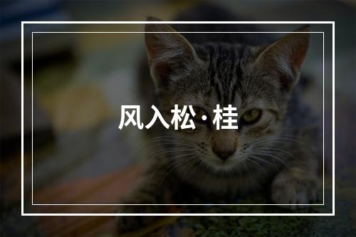 风入松·桂