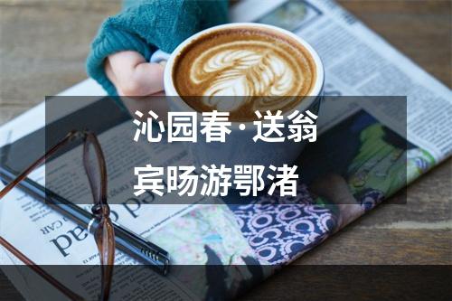 沁园春·送翁宾旸游鄂渚
