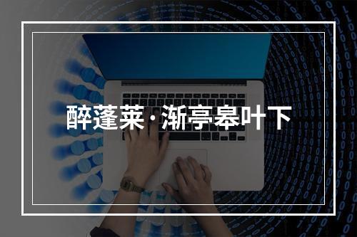 醉蓬莱·渐亭皋叶下
