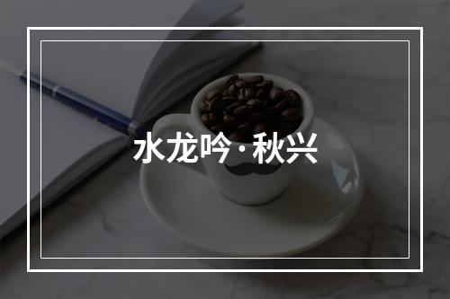 水龙吟·秋兴