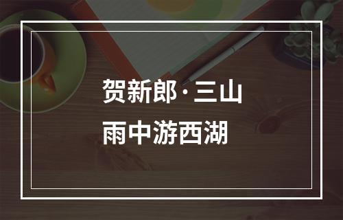 贺新郎·三山雨中游西湖