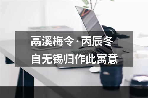 鬲溪梅令·丙辰冬自无锡归作此寓意