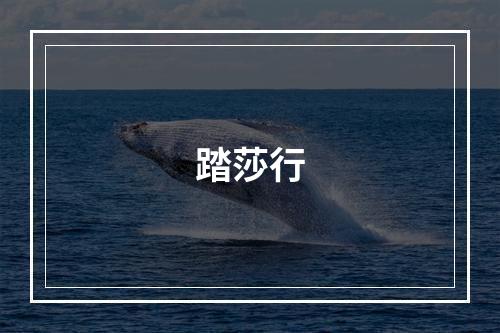 踏莎行