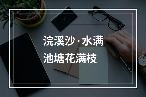 浣溪沙·水满池塘花满枝