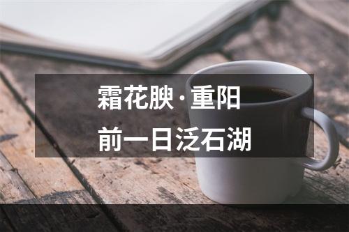 霜花腴·重阳前一日泛石湖