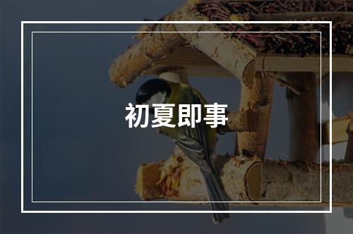 初夏即事