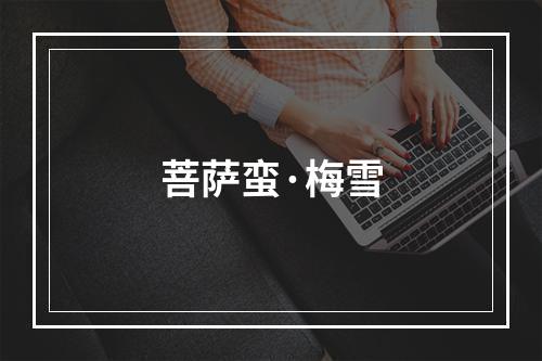 菩萨蛮·梅雪