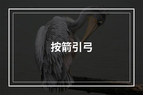 按箭引弓