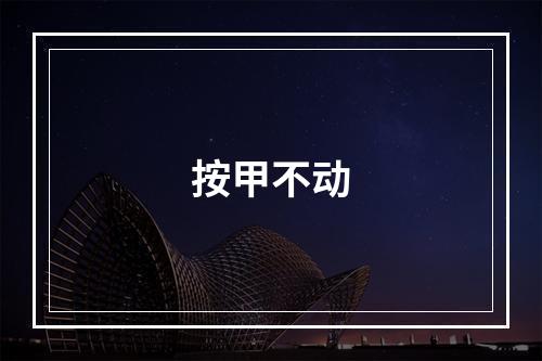 按甲不动