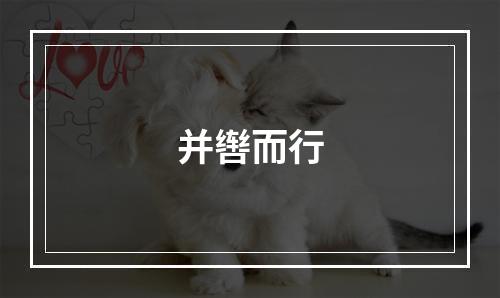 并辔而行