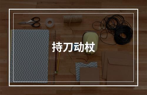 持刀动杖