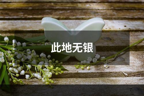 此地无银