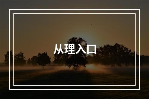 从理入口