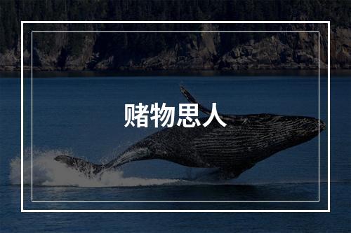 赌物思人