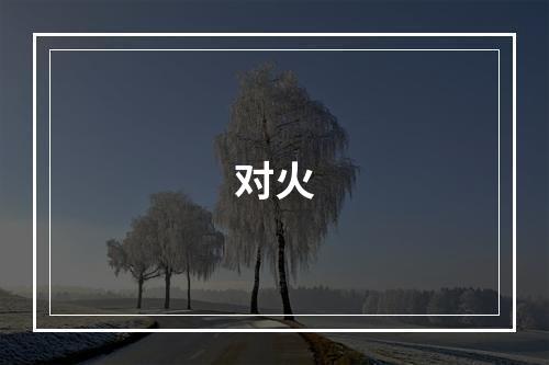 对火