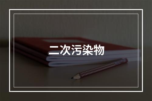 二次污染物