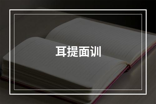 耳提面训