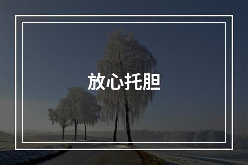 放心托胆