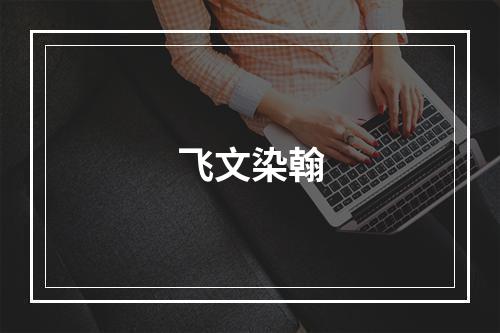 飞文染翰