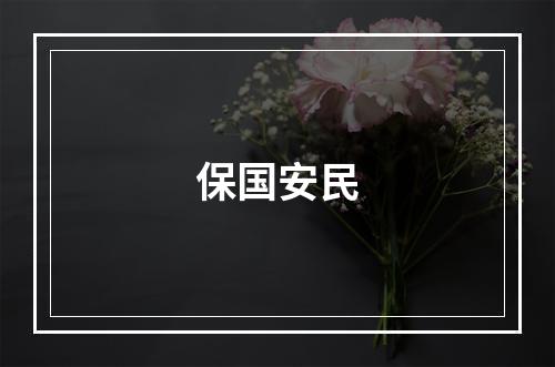 保国安民