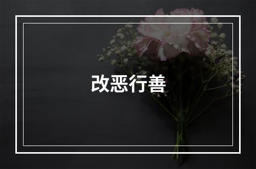改恶行善
