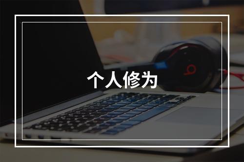 个人修为