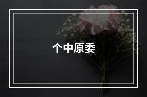 个中原委
