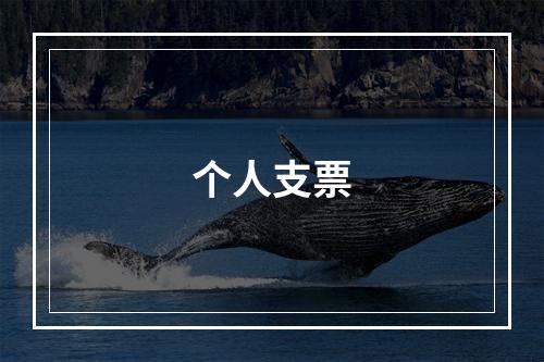 个人支票