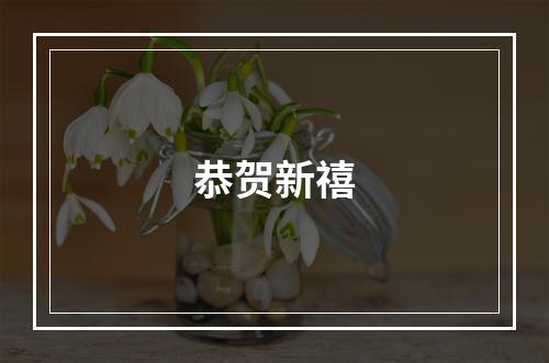 恭贺新禧