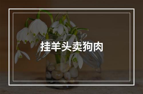 挂羊头卖狗肉