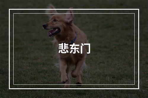 悲东门