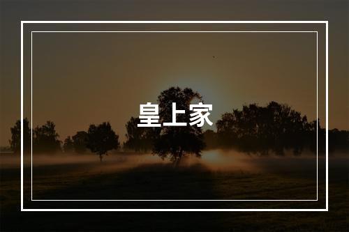 皇上家