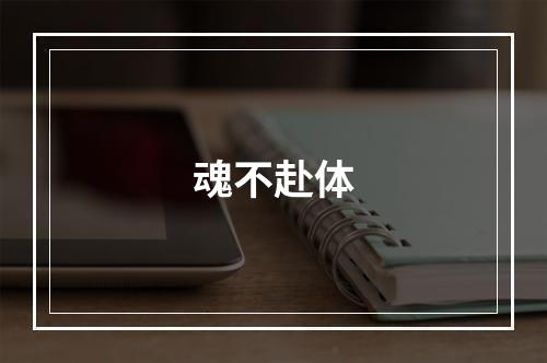 魂不赴体