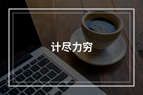 计尽力穷
