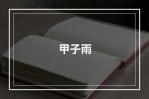 甲子雨