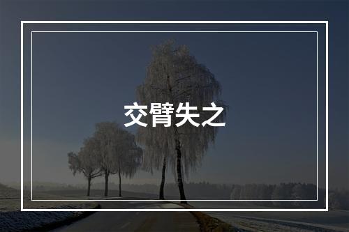 交臂失之